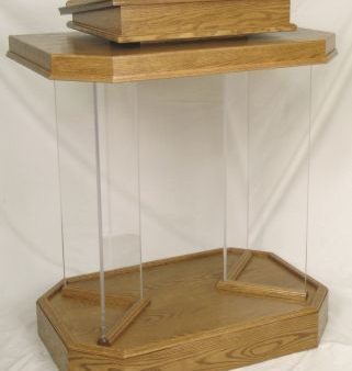 Acrylic Pulpit with Wood Base and Top (Style 3381) Online now