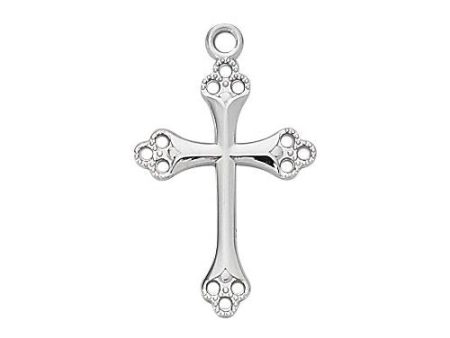 Sterling Silver Cross Silver 18  Chain and Box (Style: L9148) Supply