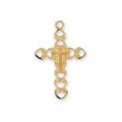 Gold Over Sterling Silver Cross 18  Chain and Box (Style: J6091) Cheap