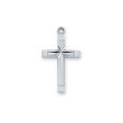 Sterling Silver Engraved Cross Silver 18  Chain and Box (Style: L8062) Fashion