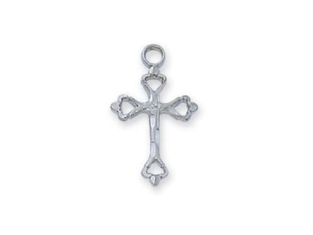 Sterling Silver Small Engraved Cross Silver 16  Chain  (Style: L8033) For Cheap