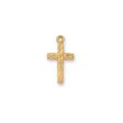 Gold Over Sterling Silver Cross 16  Chain and Box (Style: J8001) Discount