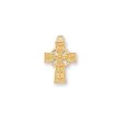 Gold Over Sterling Silver Cross 16  Chain and Box (Style: J8023) Fashion